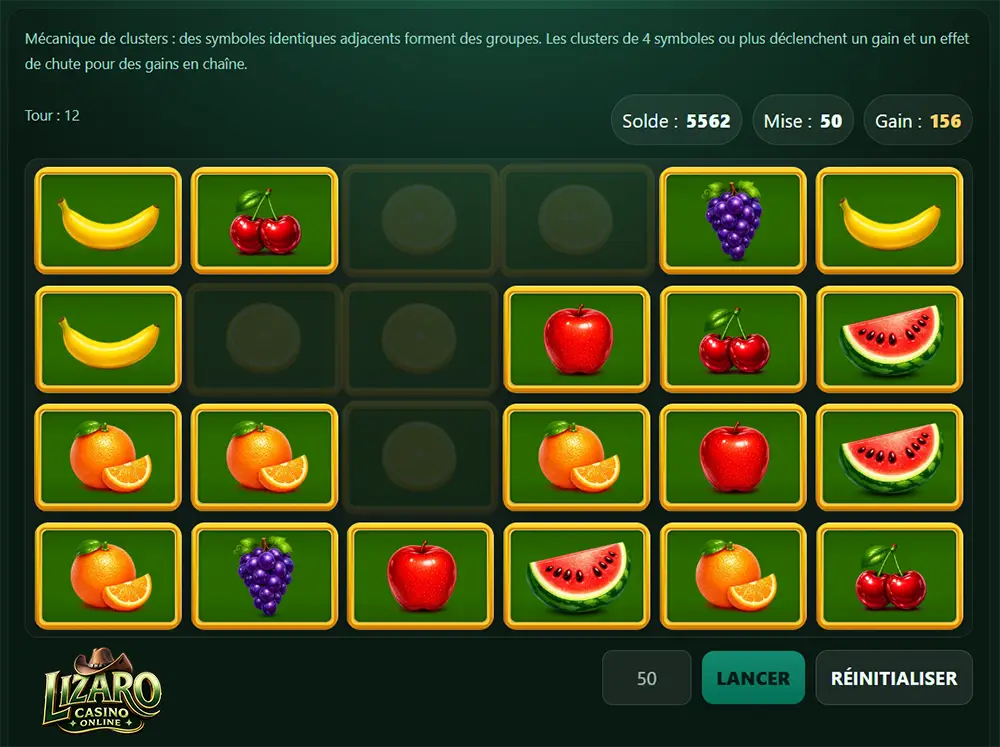 Machine à sous gratuite en ligne à clusters