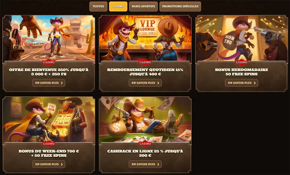 Promotions et bonus Lizaro Casino en euros