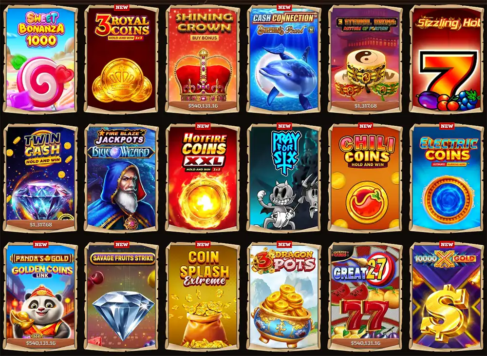 Machines à sous populaires Lizaro Casino Online